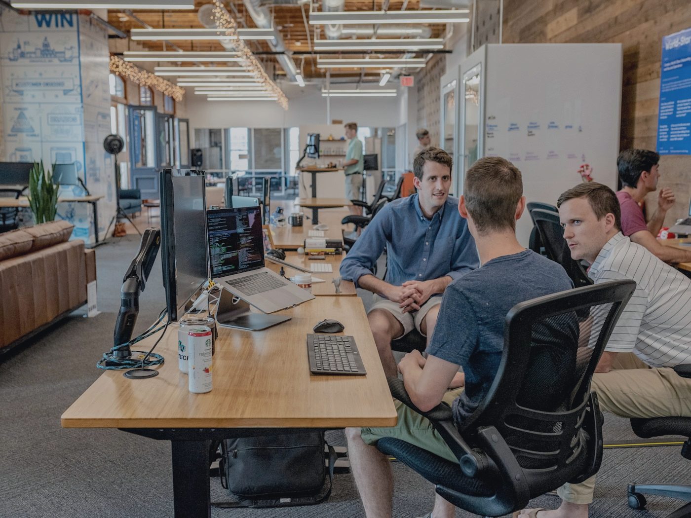 Two colleagues reviewing a customer follow-up together